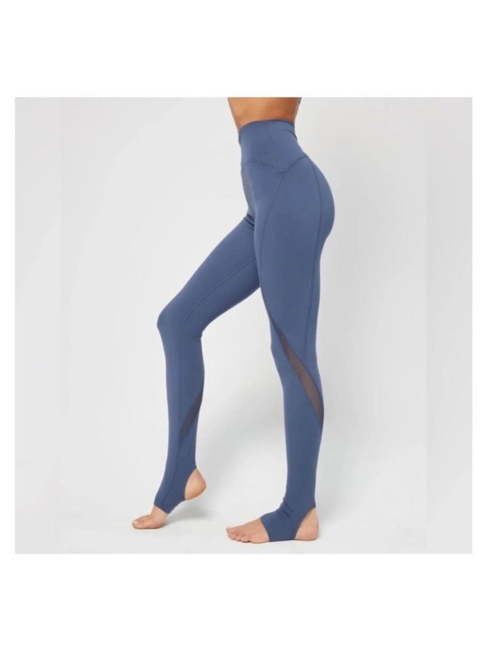 L*Space women's small slate blue exhale full length stirrup leggings high rise